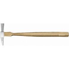 Wooden clock hammer, wooden handle, polished steel head, 70 x 220 mm